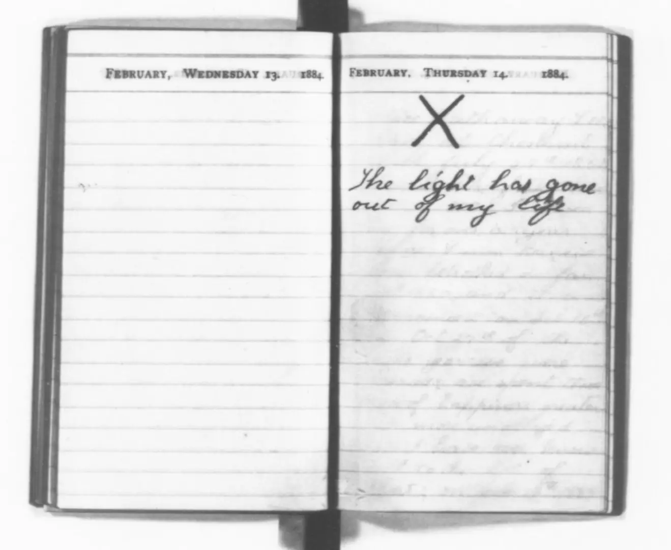 Theodore Roosevelt's diary entry from February 14, 1884