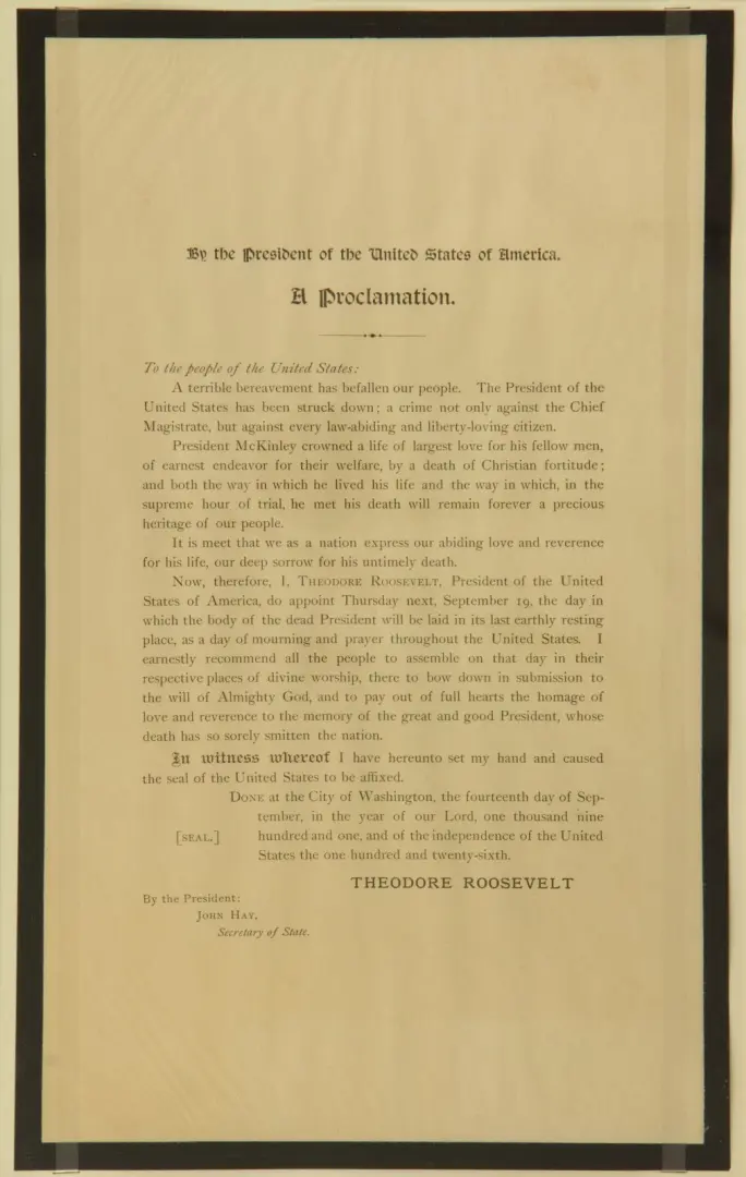 Proclamation of the president of the United States