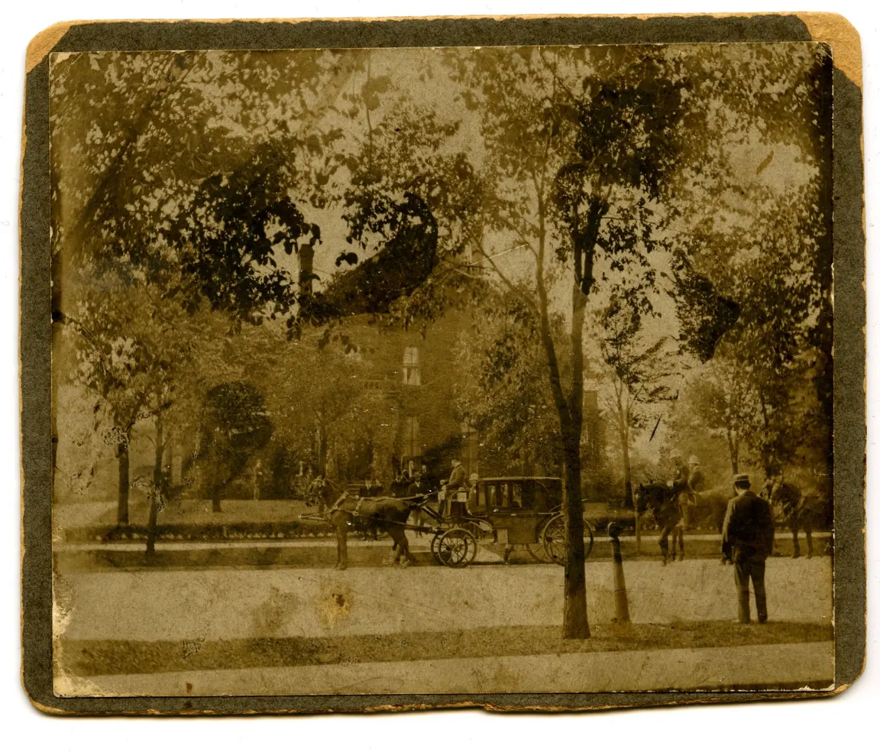 Theodore Roosevelt at the Milburn residence before swearing in as the twenty-sixth president of the United States